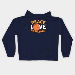 Peace Love Basketball Kids Hoodie